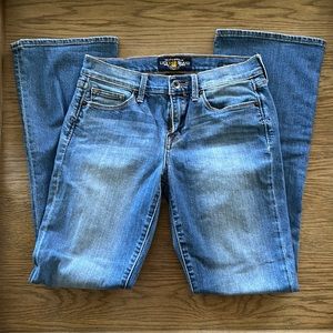 LUCKY Sophia Boot Cut Jeans Distressed Blue Size 6/28